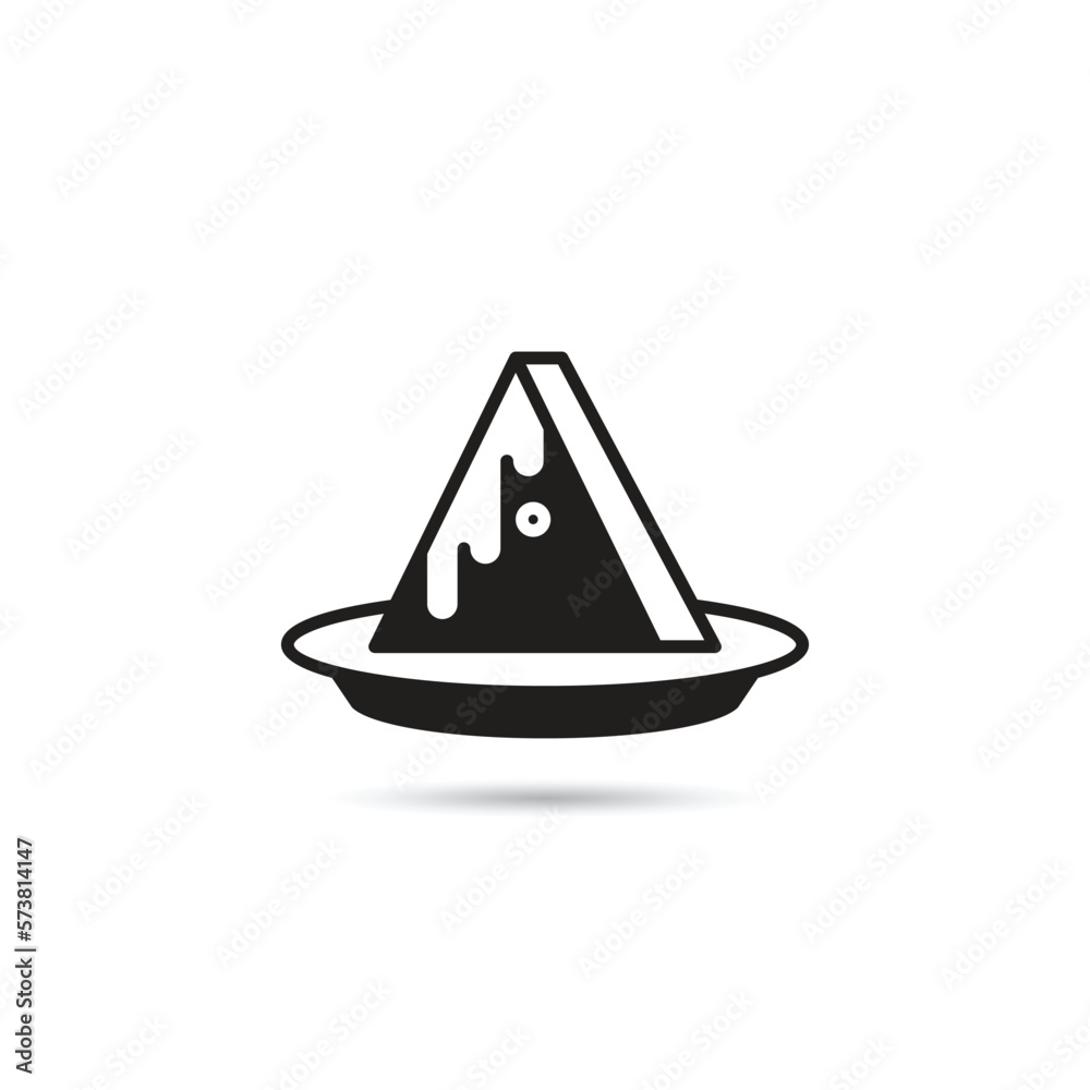 Fototapeta premium cheesecake icon on white background