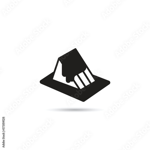 cheesecake icon on white background