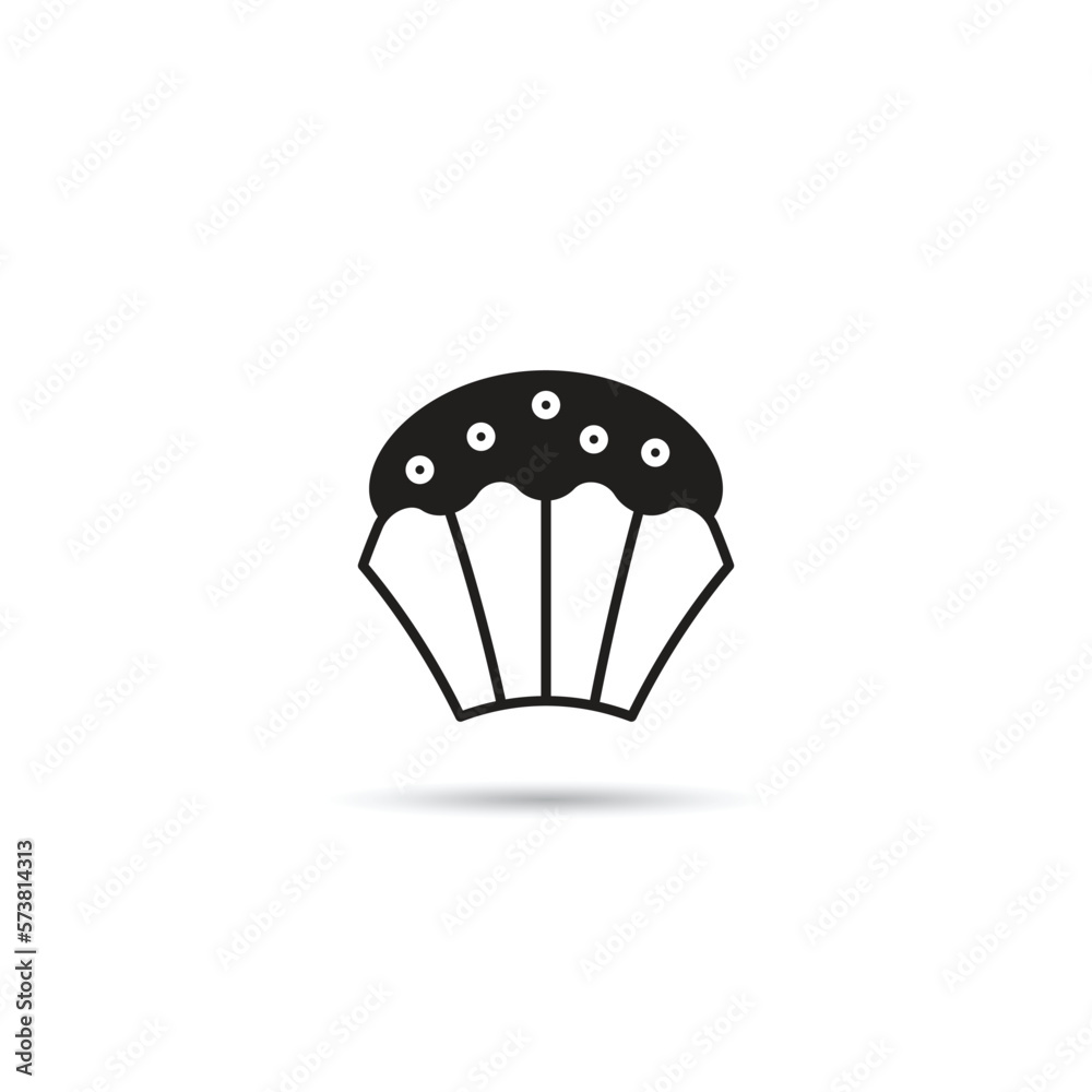 cupcake icon on white background