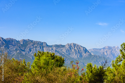 View on Taurus mountains not far from the city Kemer. Antalya province  Turkey