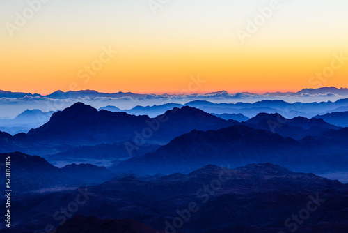 Sunrise at the mount Sinai. Sinai peninsula, Egypt © ihorbondarenko