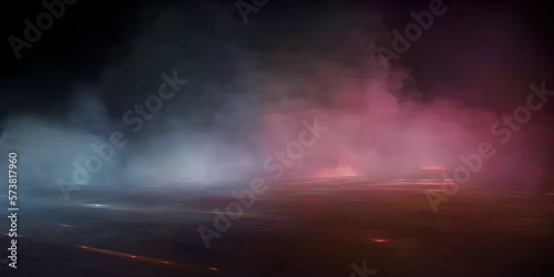 abstract aurora borealis above the water surface, illustration, Generative, AI