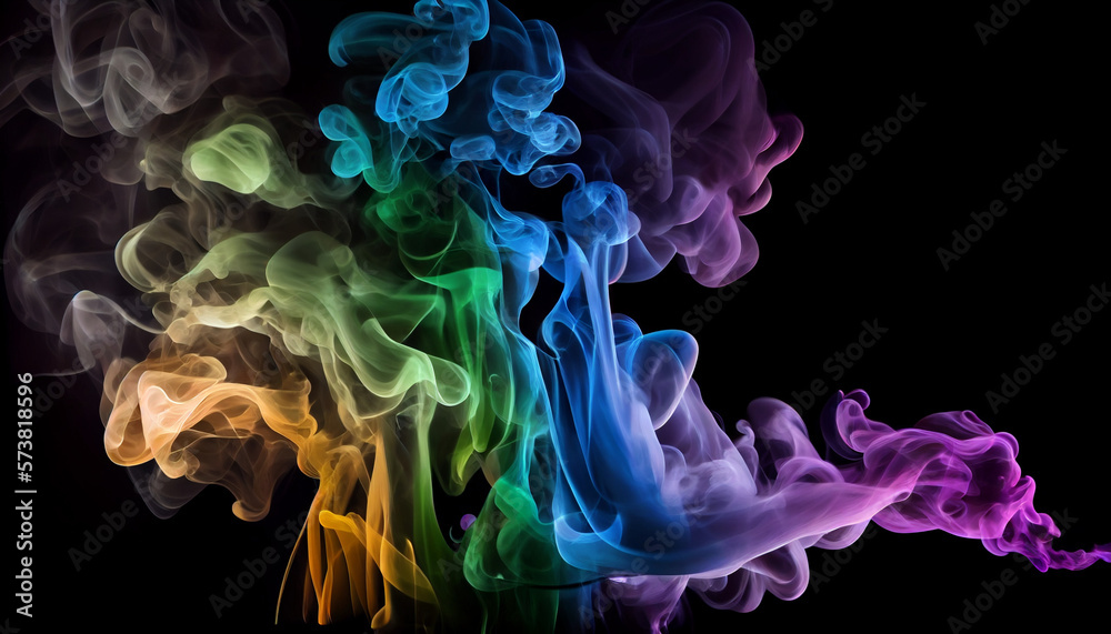 Colorful smoke background. Generative AI Colorful smoke background. Generative AI