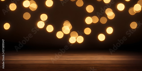 abstract bokeh with wood fl...