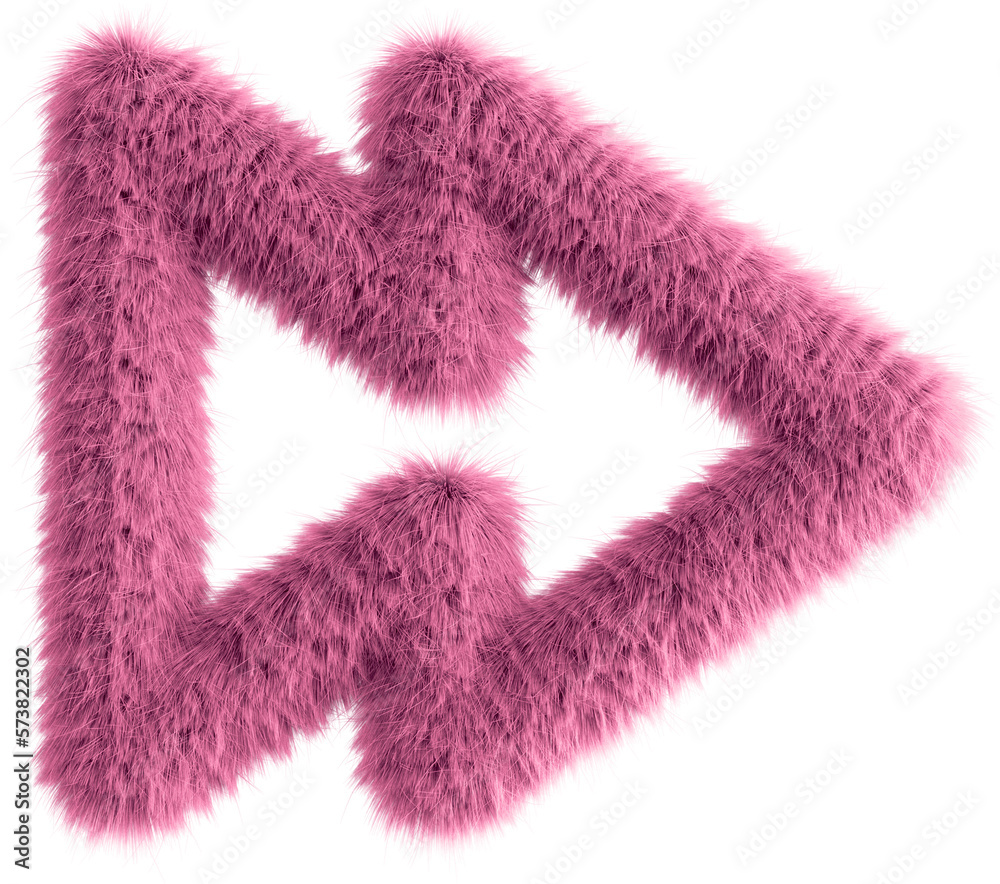 Pink fluffy 3D forward icon Pink fluffy 3D forward icon