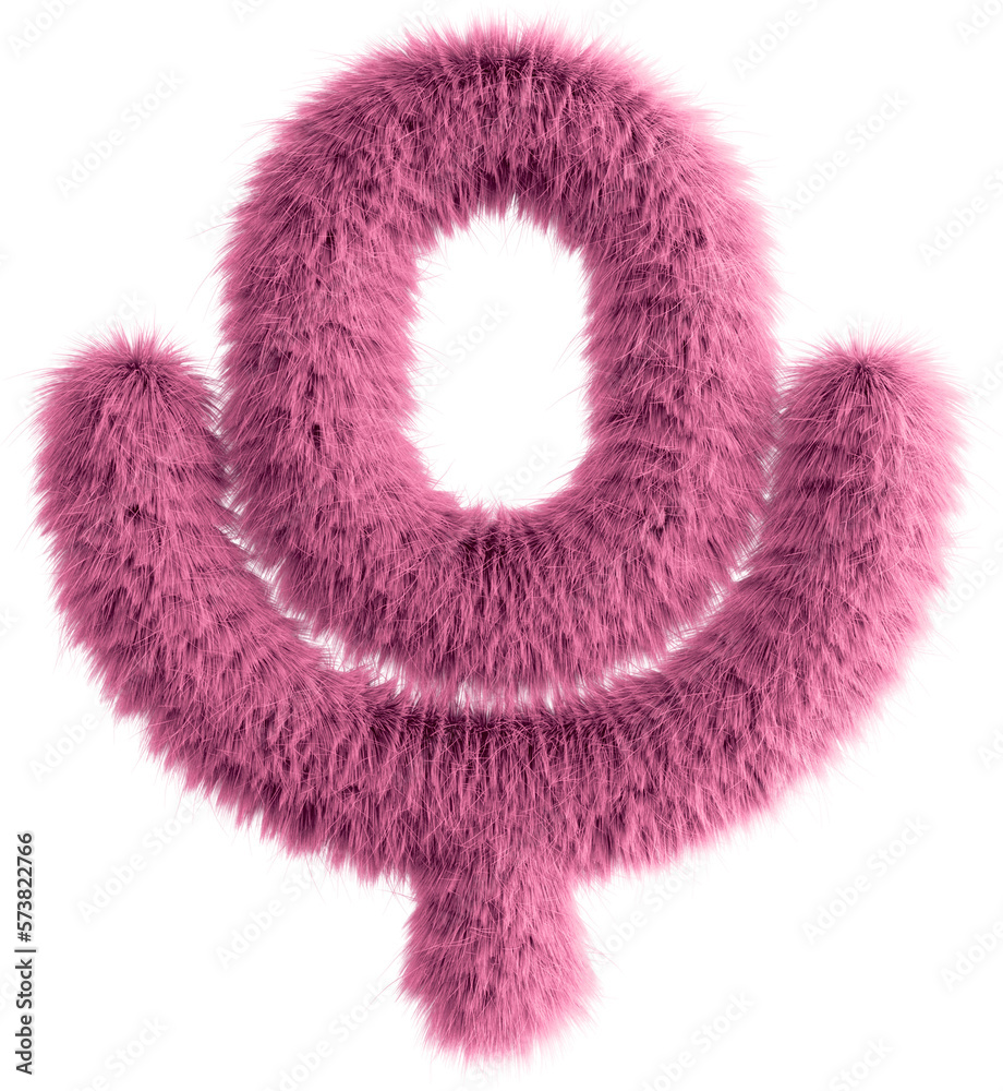 Pink fluffy 3D microphone icon Pink fluffy 3D microphone icon