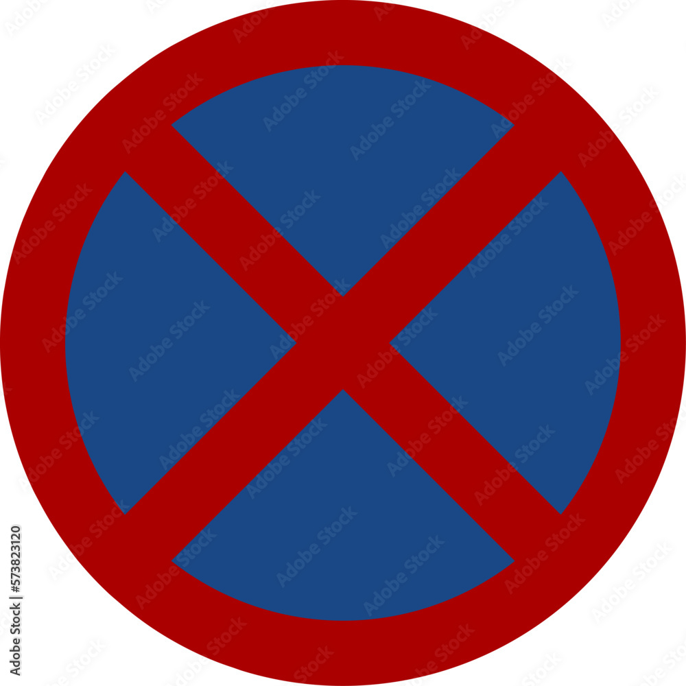 No Parking Prohibition Sign Icon. Vector Image. No Parking Prohibition Sign Icon. Vector Image.