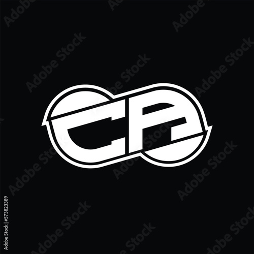 CA Logo monogram abstract infinity shape vector images design template