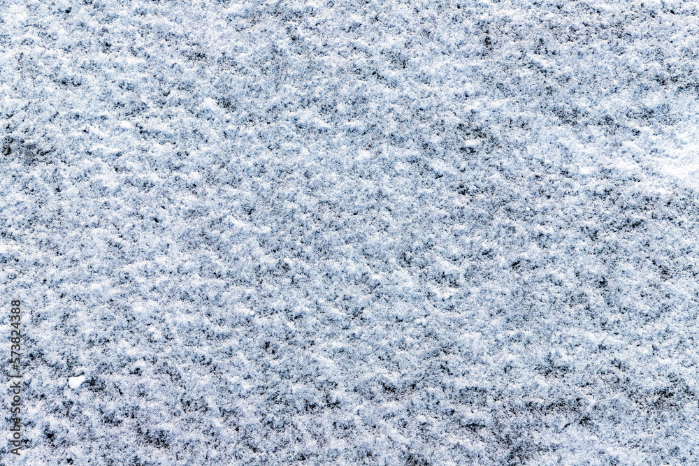 surface of frozen car window
