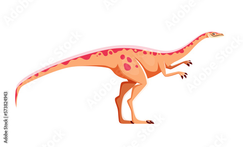 Cartoon Archaeornithomimus dinosaur character