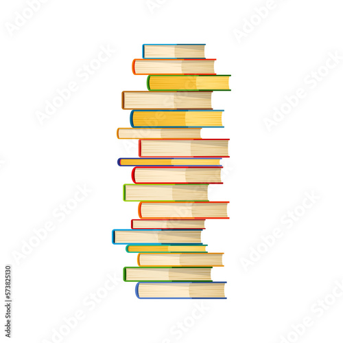 Literature and school education high book stack