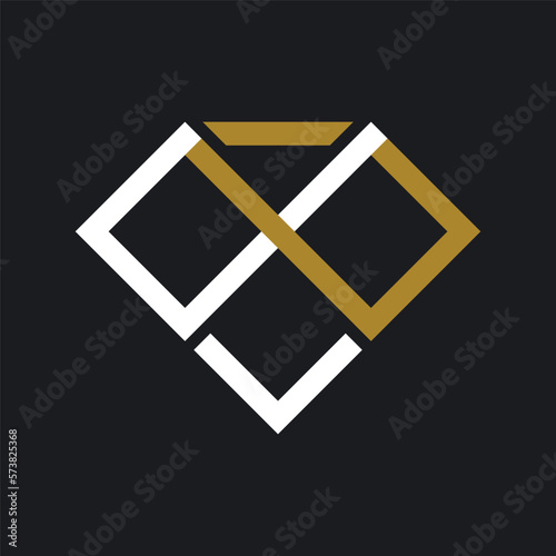 Diamond and infinity logo vector icon design