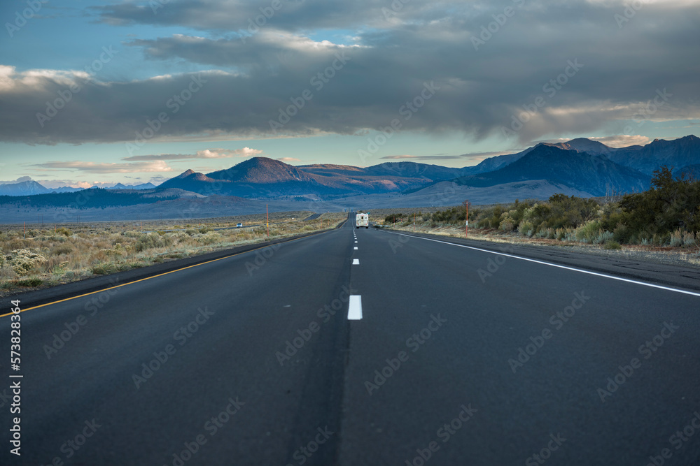 View of highway 395 near Mammoth Lakes. CA, USA. View of highway 395 near Mammoth Lakes. CA, USA.
