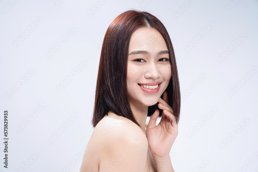 Beauty image of young Asian woman on white background Beauty image of young Asian woman on white background
