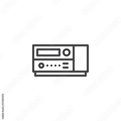Video cassette player line icon