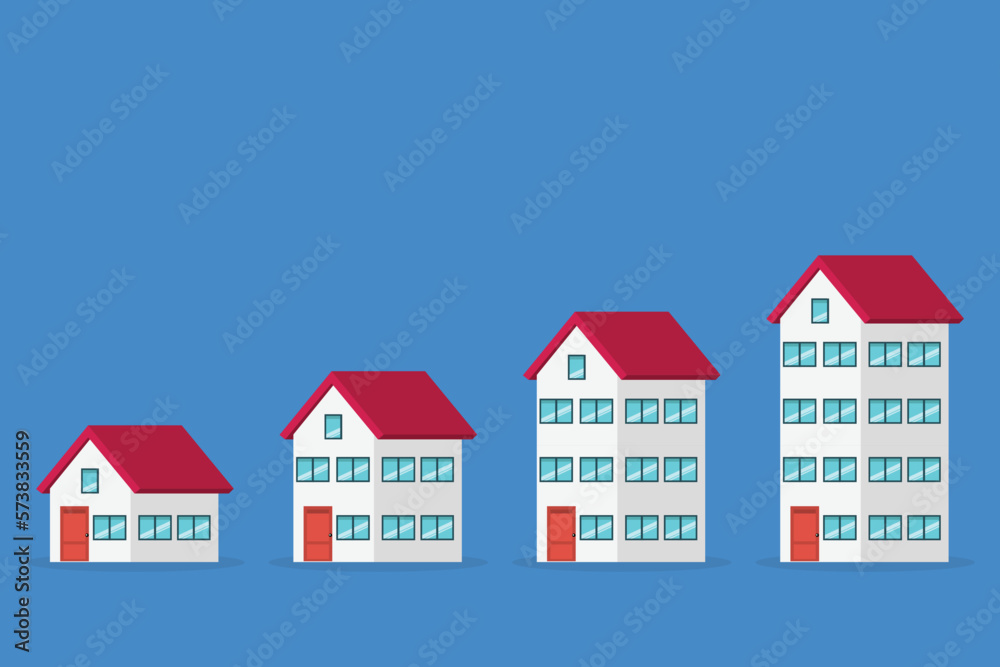 Increasing house prices. Real estate market Increasing house prices. Real estate market