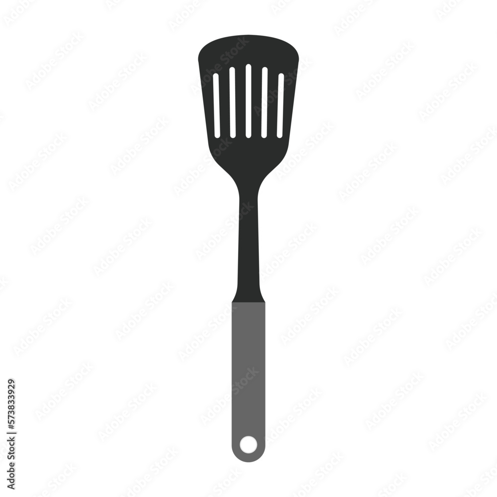 steel spatula flat design vector illustration. kitchen utensils icon
