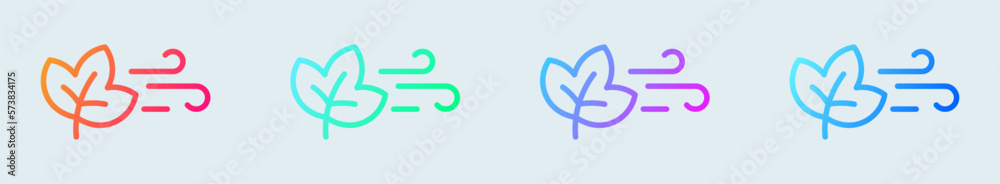 Autumn line icon in gradient colors. Season signs vector illustration. Autumn line icon in gradient colors. Season signs vector illustration.