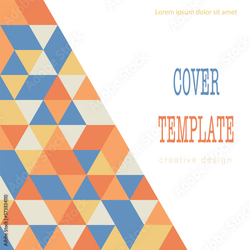 Color mosaic. Abstract design of a poster, banner, poster, cover or postcard. Corporate style layout. The idea of the interior, prints and decorations. Layout for creative design