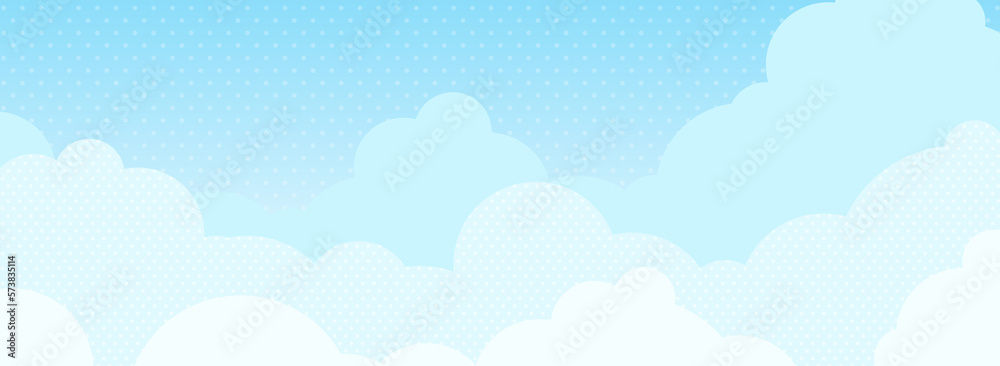 もくもくした雲と青空 背景素材(バナー向け横長) もくもくした雲と青空 背景素材(バナー向け横長)