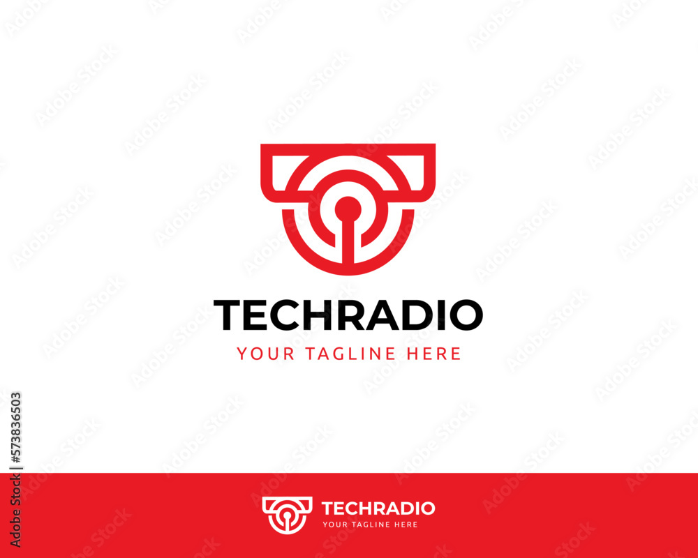 Letter T circle Radio wave logo 2 Letter T circle Radio wave logo 2
