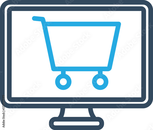 Online Shopping Vector Icon
