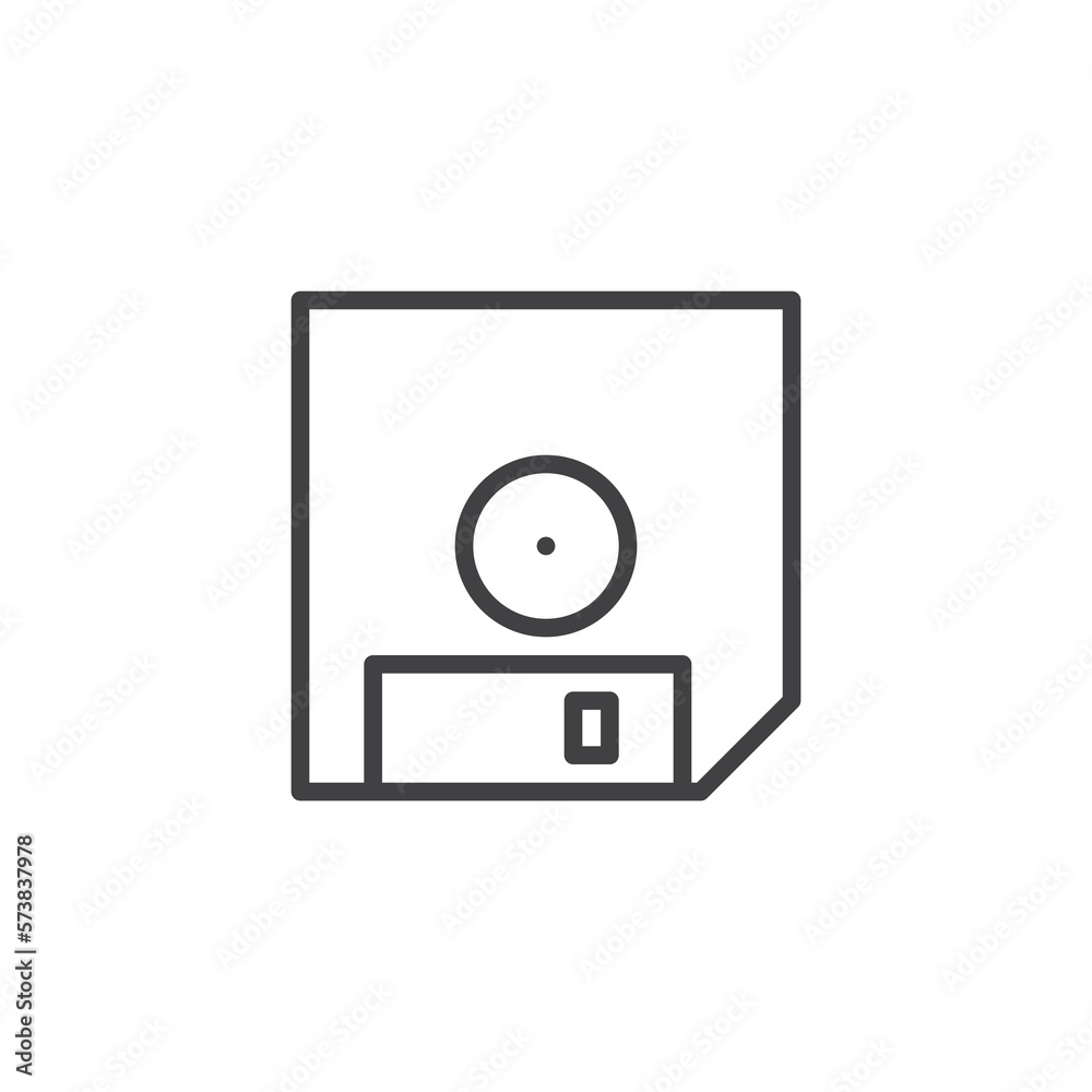 Floppy disk line icon Floppy disk line icon
