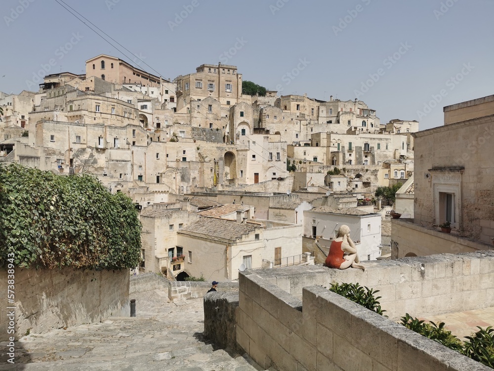 Fototapeta premium Città di Matera, Italia, cittadina antica, vista panoramica