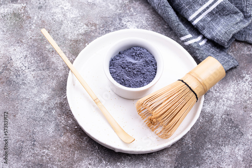 Blue matcha powder from Butterfly pea