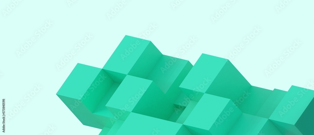 3D Abstract Geometric shapes background. technology Innovation and Network connection concept on green background. Inspiration, copy space, digital, banner, website -3d Rendering 3D Abstract Geometric shapes background. technology Innovation and Network connection concept on green background. Inspiration, copy space, digital, banner, website -3d Rendering