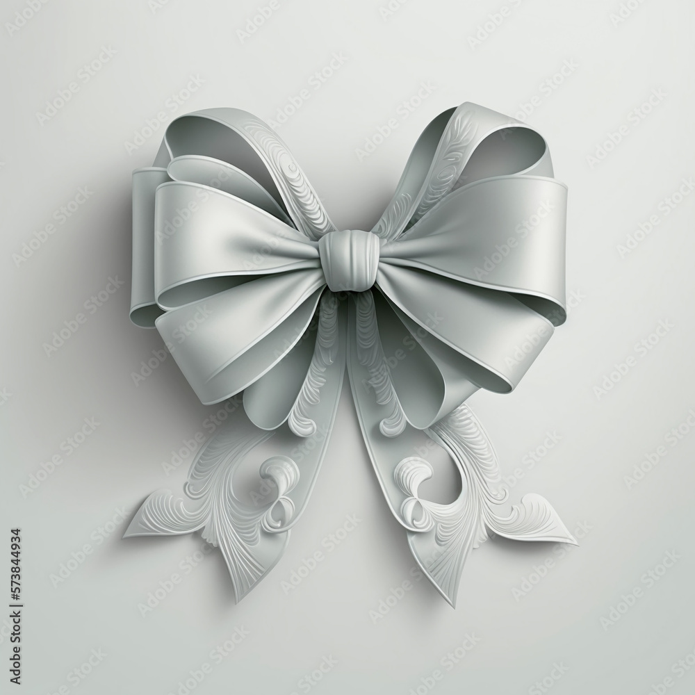 ribbon bow, illustration, AI generative 