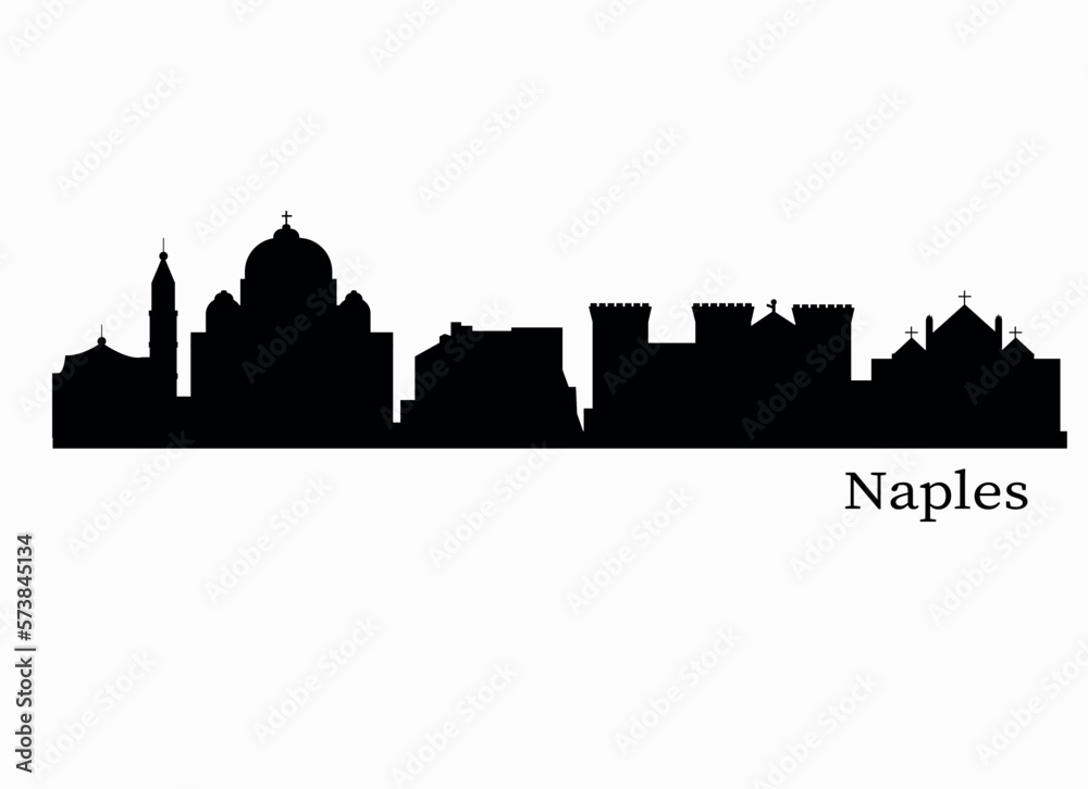 Naples Italy city skyline