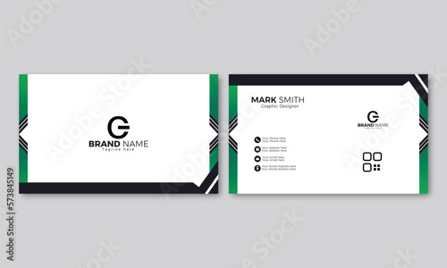 stylish business card template. Aquamarine business card. clean professional business card template.