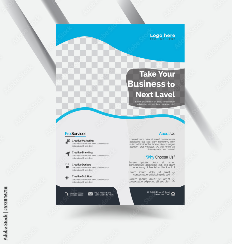 Professional creative unique modern flyer design template Professional creative unique modern flyer design template