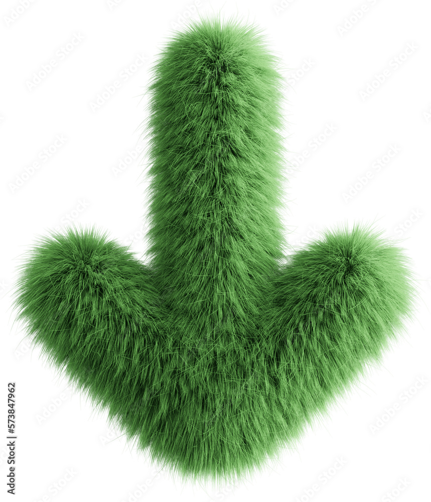 Green 3D Fluffy Symbol Arrow Bottom Green 3D Fluffy Symbol Arrow Bottom