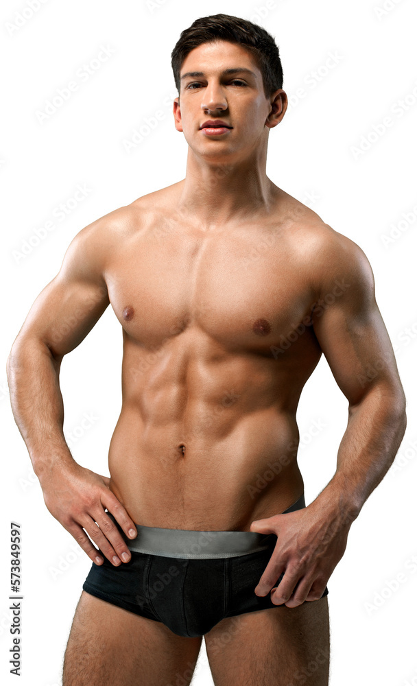 Portrait of a handsome muscle man posing isolated on background Portrait of a handsome muscle man posing isolated on background