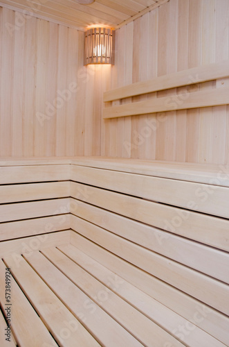Wooden steam room or sauna