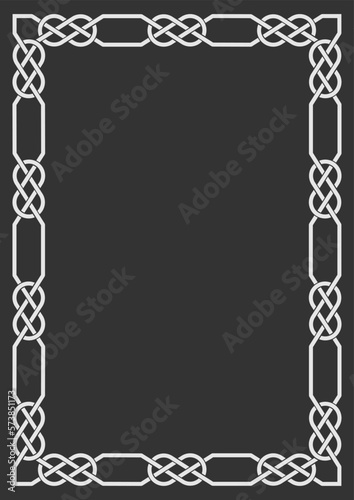 Vintage, Celtic Style frame isolated. Vector illustration