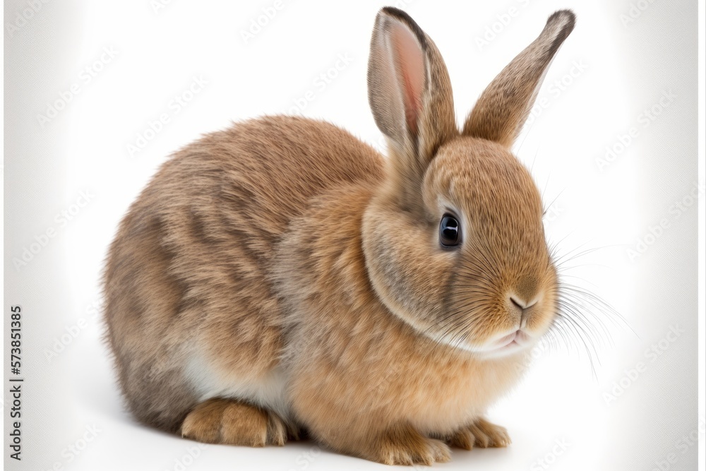 rabbit isolated on white Background generative ai illustration rabbit isolated on white Background generative ai illustration