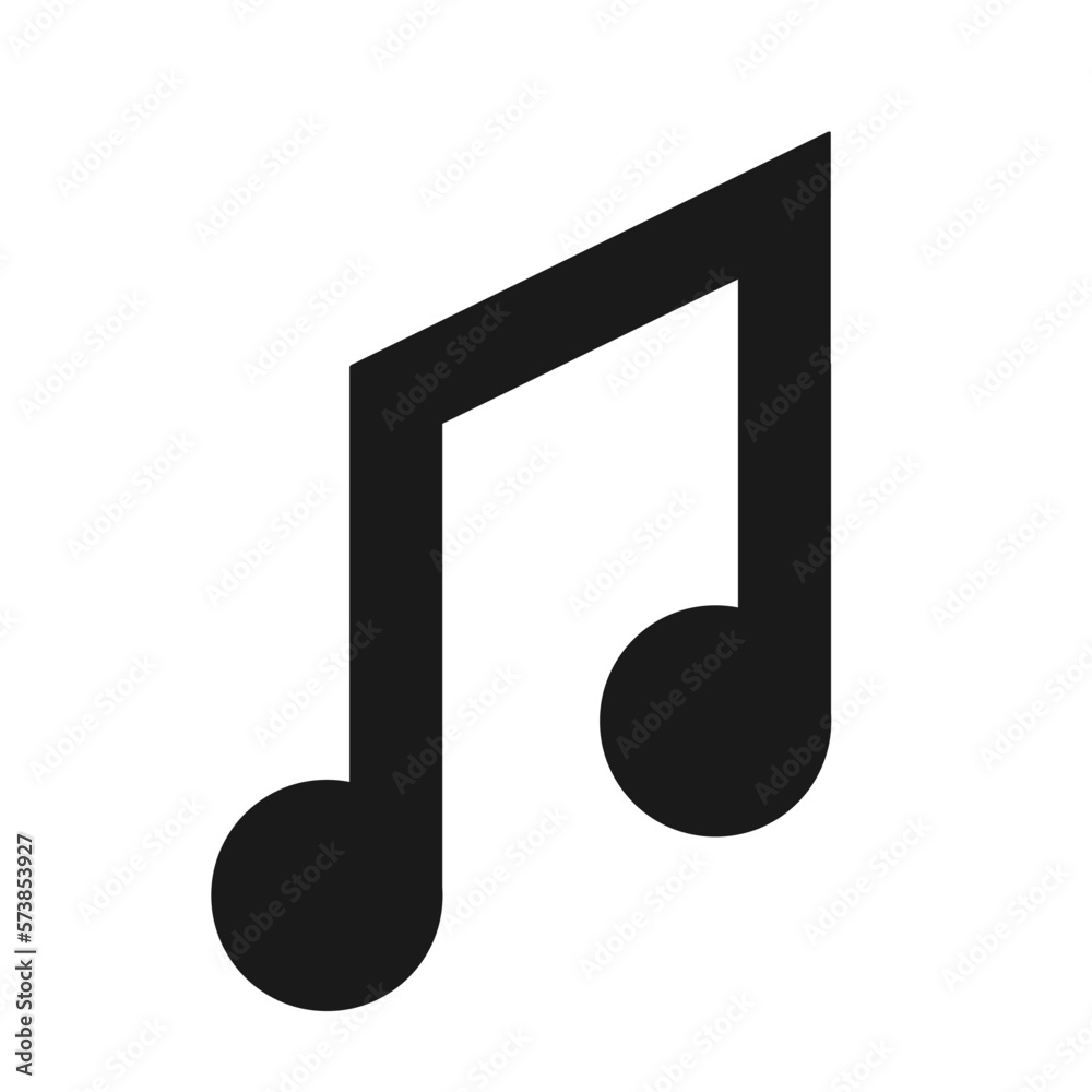 Vector illustration, icon, musical note icon. Flat design. Isolated on a white background. Vector illustration, icon, musical note icon. Flat design. Isolated on a white background.