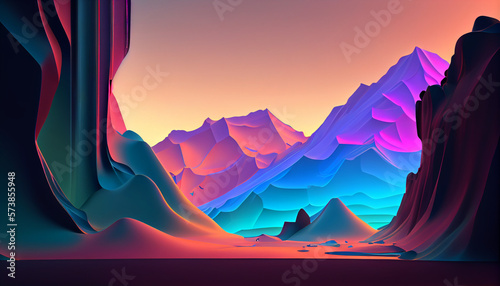 Vibrant colors of liquid design wallpaper generative ai