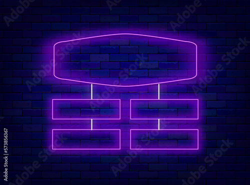 Purple vintage frames. Empty banner. Question and answers neon template. School test, tv show. Vector illustration