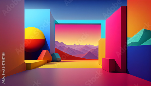 Vibrant colors of liquid design wallpaper generative ai