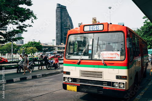 Canvas Print Bus in Bangkok, Thailand