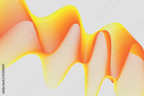 abstract gold gradient wave on black and white gradient background suitable for landing page and desktop background. gluid backgroun. 3d vector photo