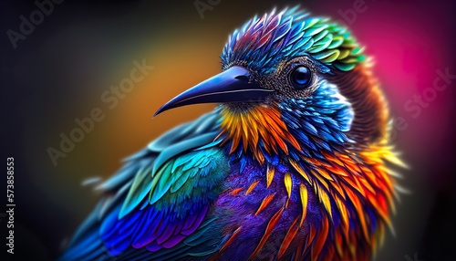 colorful ara bird, parrot © neuralcanvas