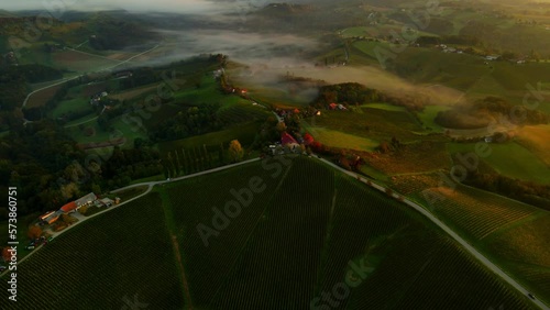 Prlekija is a picturesque region in northeastern Slovenia known for its rolling hills, lush vineyards, and rich cultural heritage. photo