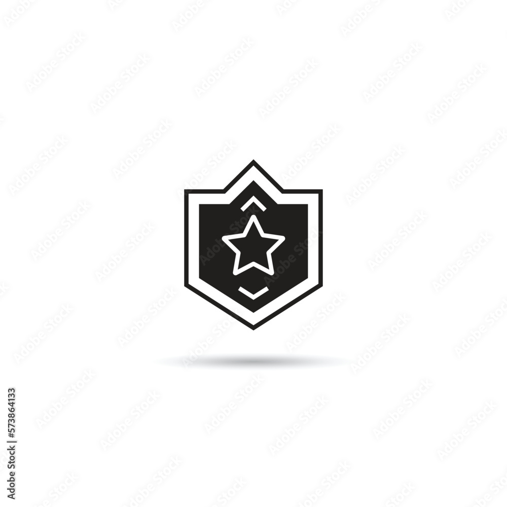star police badge icon on white background