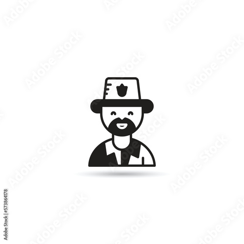 sheriff icon on white background