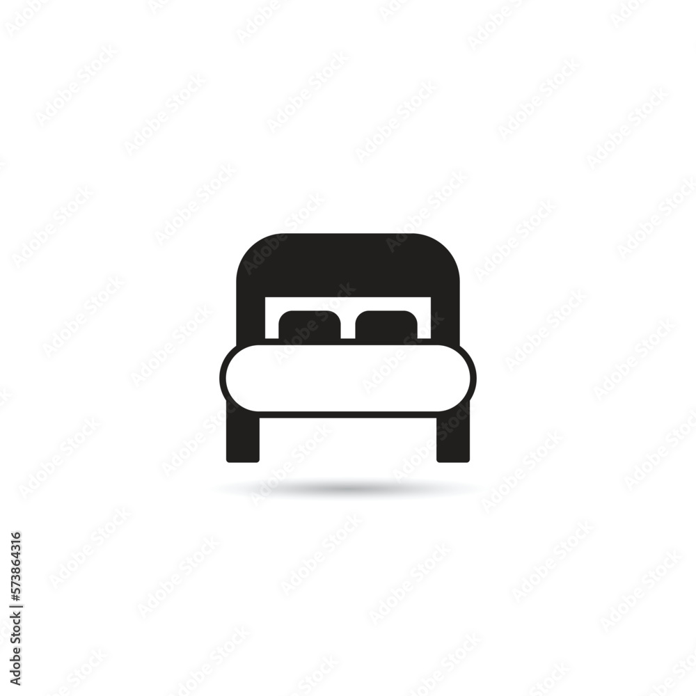 bed and mattress icon on white background bed and mattress icon on white background
